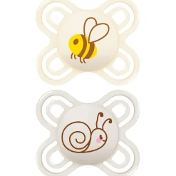 Sucettes*Mam Lot de 2 Sucettes Perfect Silicone Naissance Aléatoire 0 - 2 mois de