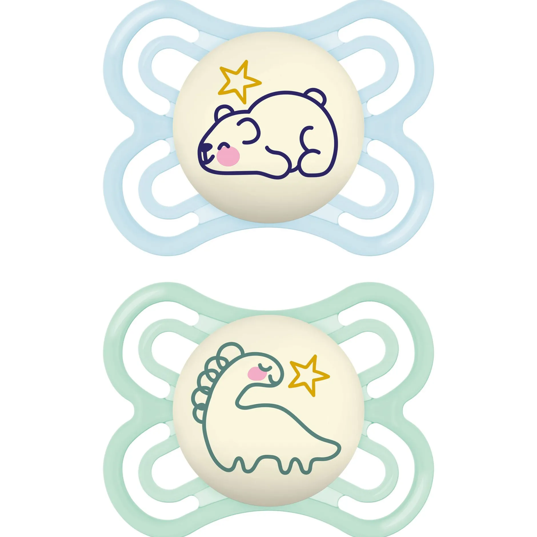 Sucettes*Mam Lot de 2 Sucettes Perfect Nuit 2-6M de Aléatoire