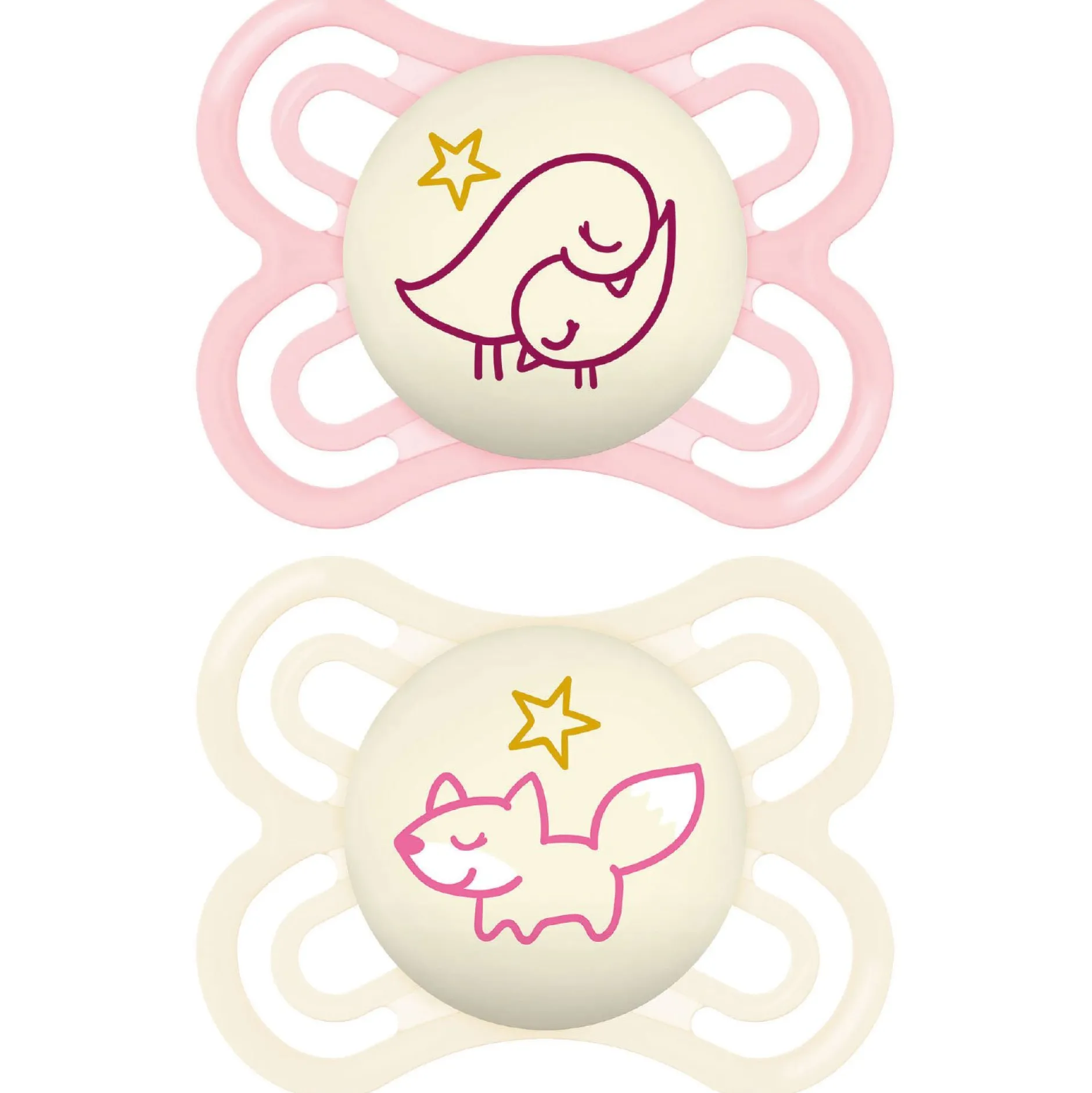 Sucettes*Mam Lot de 2 Sucettes Perfect Nuit 2-6M de Aléatoire