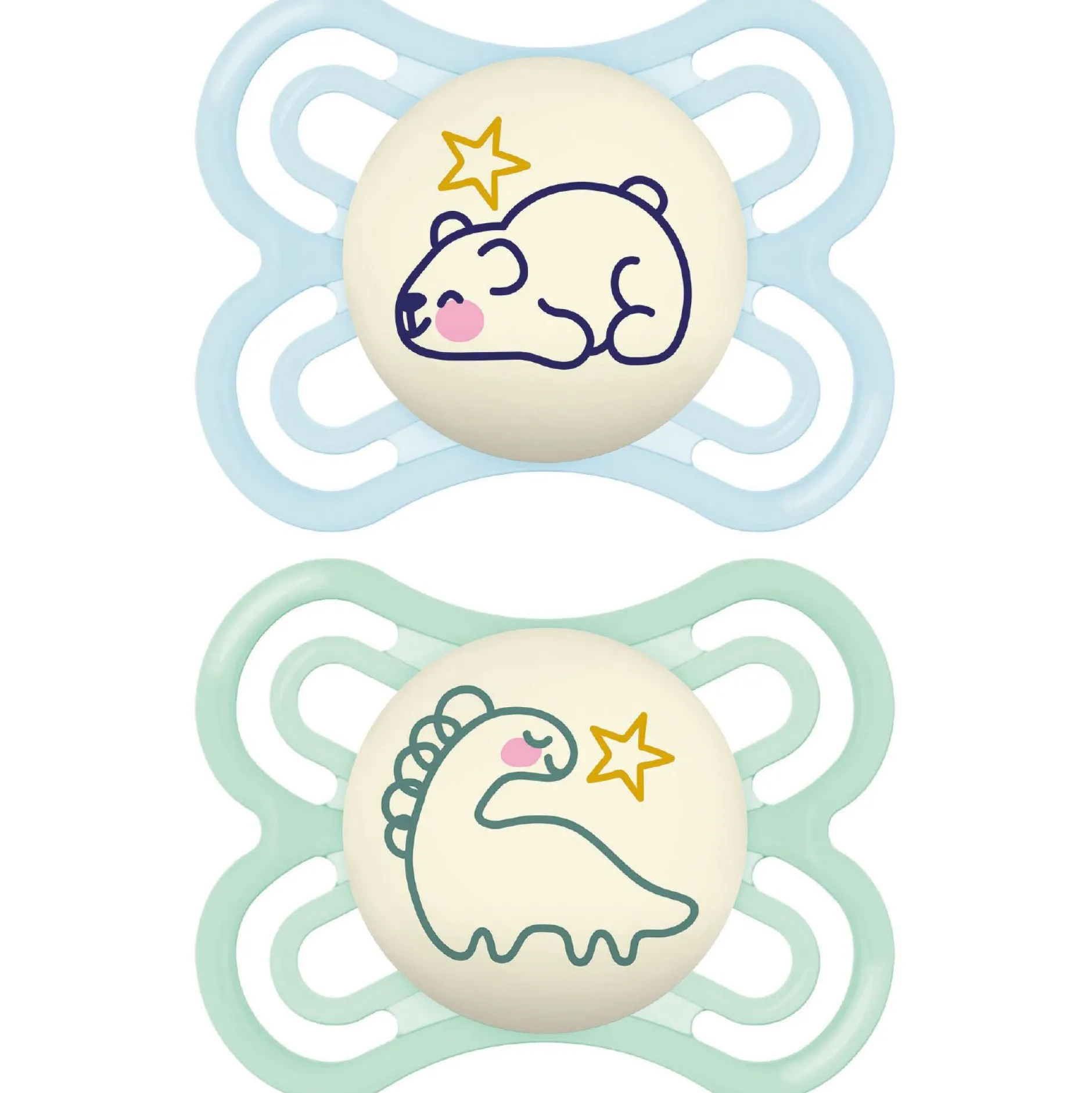 Sucettes*Mam Lot de 2 Sucettes Perfect Nuit 2-6M de Aléatoire