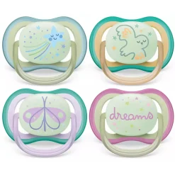 Sucettes*Philips AVENT Lot de 2 sucettes Ultra Air Nuit Aléatoire 0 - 6 mois de