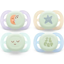 Sucettes*Philips AVENT Lot de 2 sucettes ultra start fluorescentes 0-2 mois de