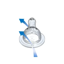Tétines*Dodie Lot de 2 Tétines Initiation+ Ronde Débit lent 0-6 mois de