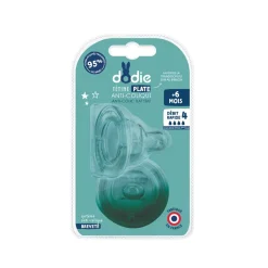 Tétines*Dodie Lot de 2 Tétines Sensation+ Plate 6 mois + de Débit rapide - Liquide épais