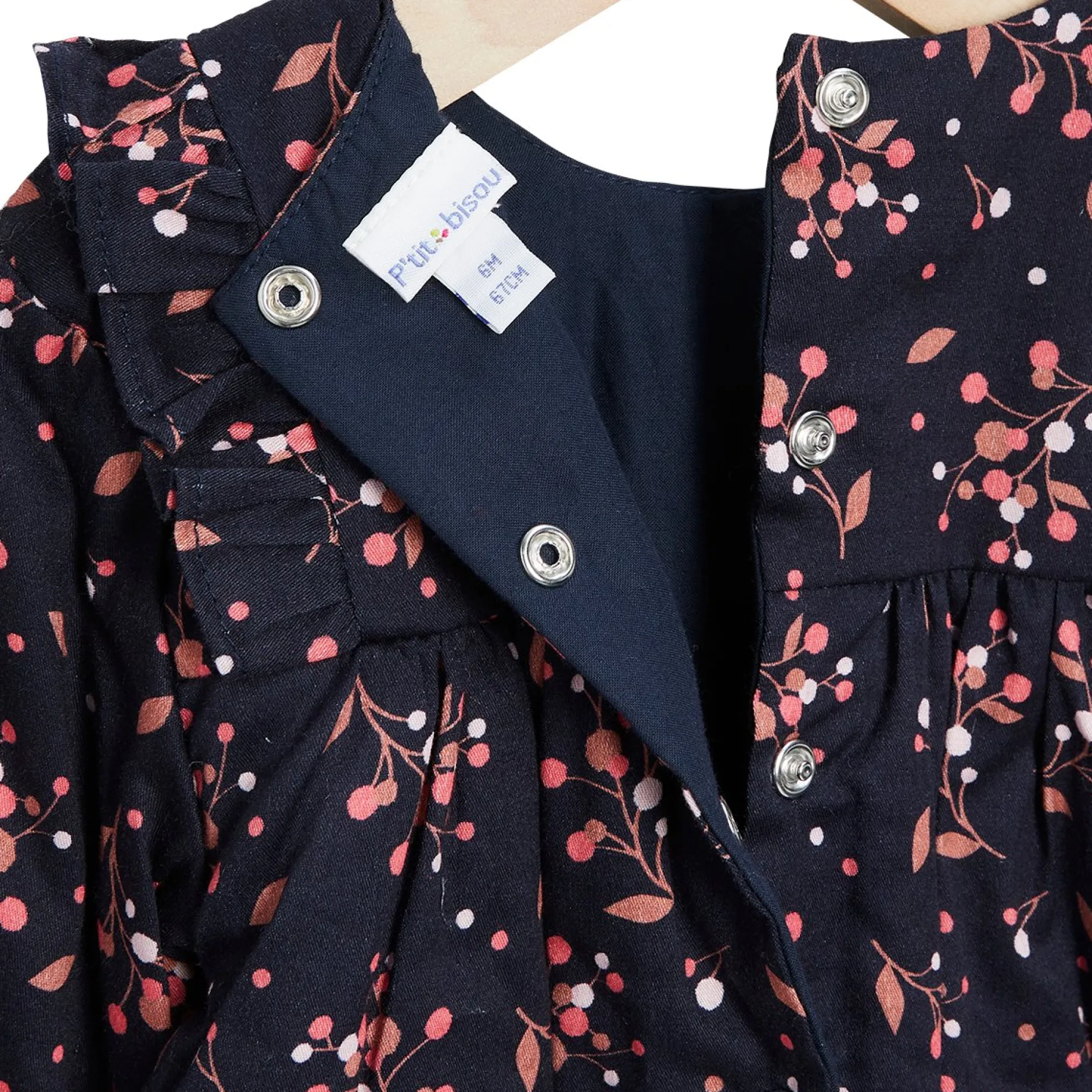 Combinaisons, Salopettes*P'tit bisou Lovely Capucine Combilongue en twill 1 mois de Print Capucine