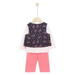 Vestes, Manteaux, Pilotes|Pantalons, Shorts, Leggings*P'tit bisou Lovely Capucine Ensemble 3 pièces 1 mois de Pink Capucine