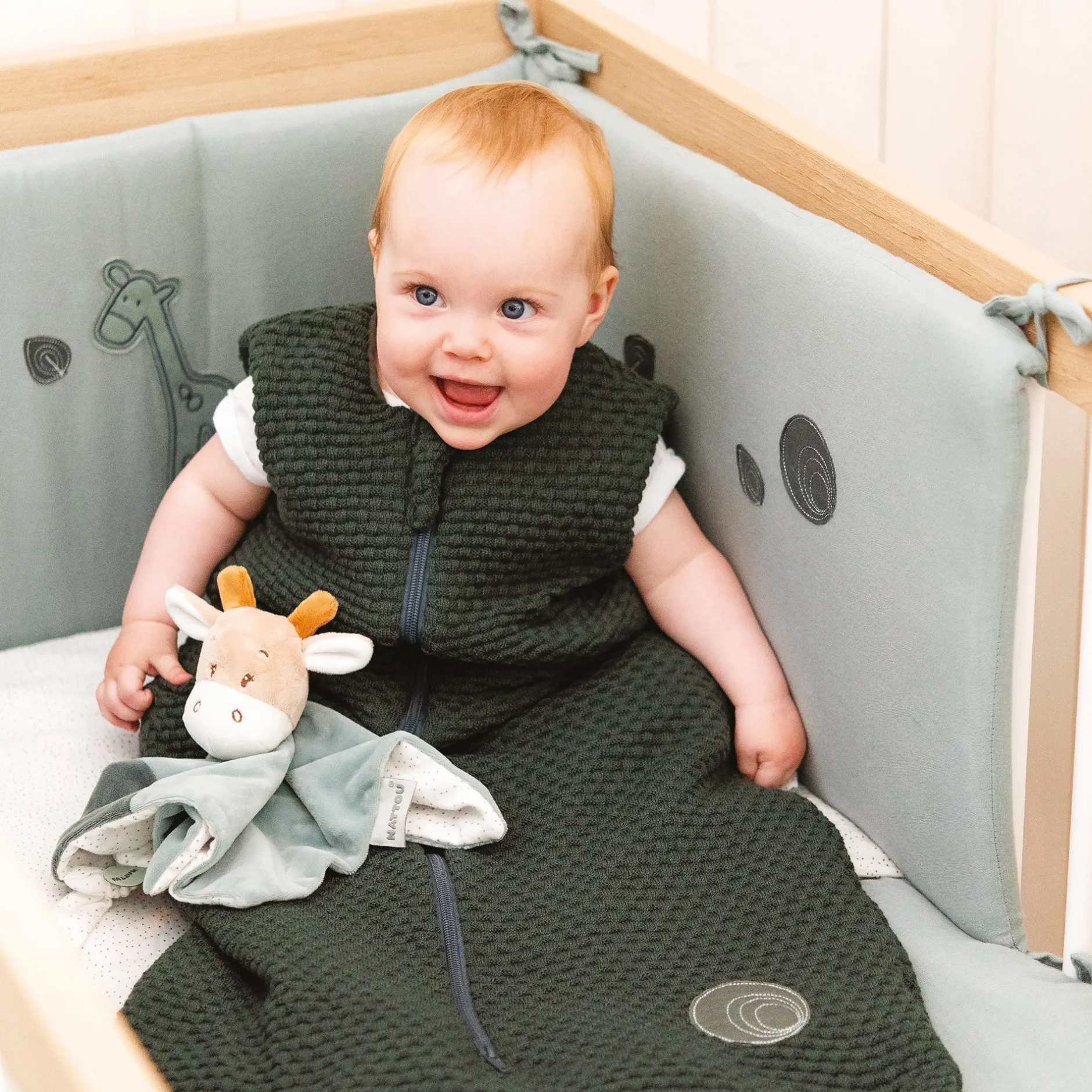 Gigoteuses & Nids D'Ange*Nattou Luna & Axel Gigoteuse hiver TOG 2.5 90 cm de Vert foncé