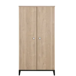 Armoires 2 Portes*Galipette Marcel armoire 2 portes de Chêne blond/Noir