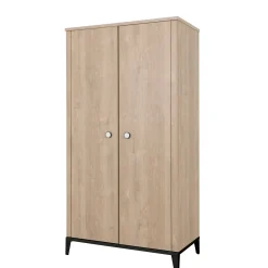 Armoires 2 Portes*Galipette Marcel armoire 2 portes de Chêne blond/Noir