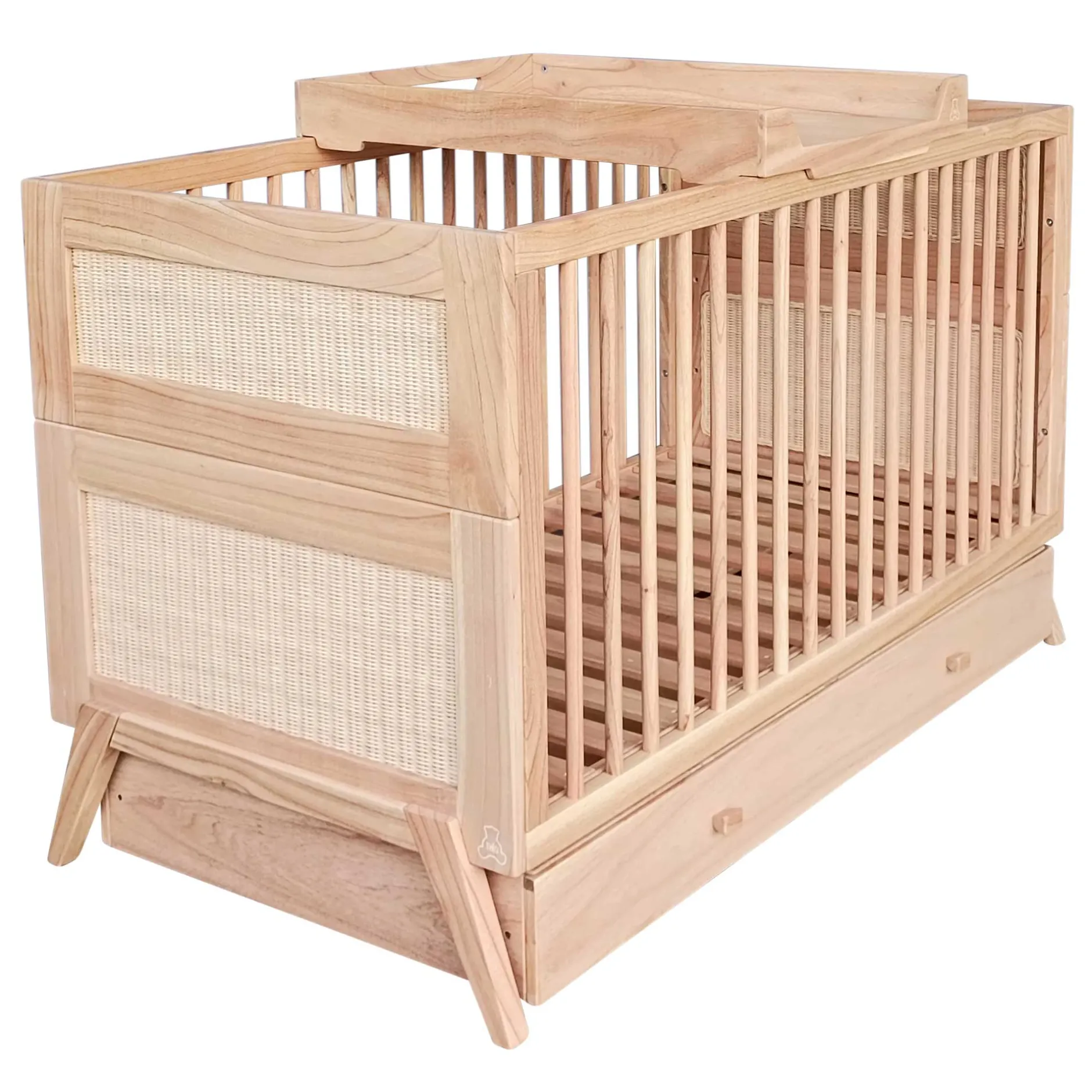 Lits 70X140 Évolutifs*Théo Marelia Lit évolutif 70 x 140 cm de Bois Naturel