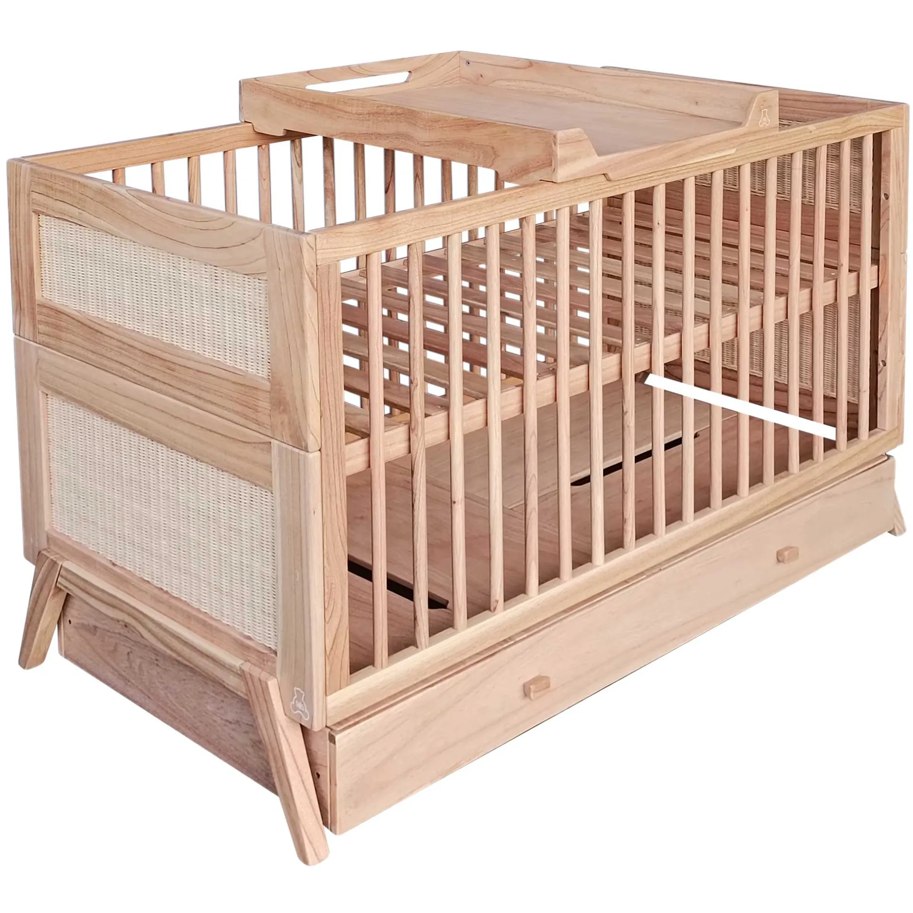 Lits 70X140 Évolutifs*Théo Marelia Lit évolutif 70 x 140 cm de Bois Naturel