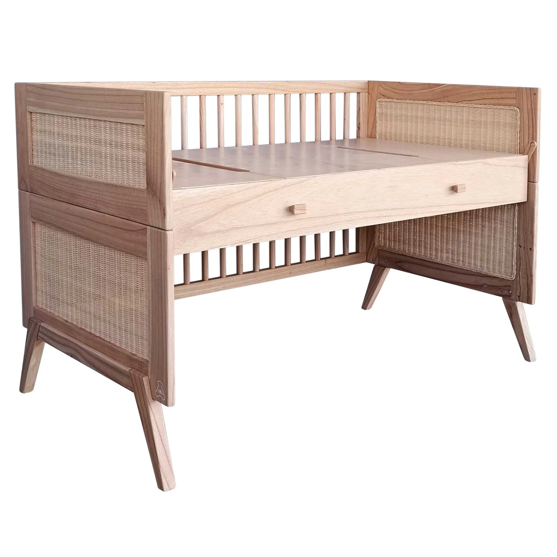 Lits 70X140 Évolutifs*Théo Marelia Lit évolutif 70 x 140 cm de Bois Naturel