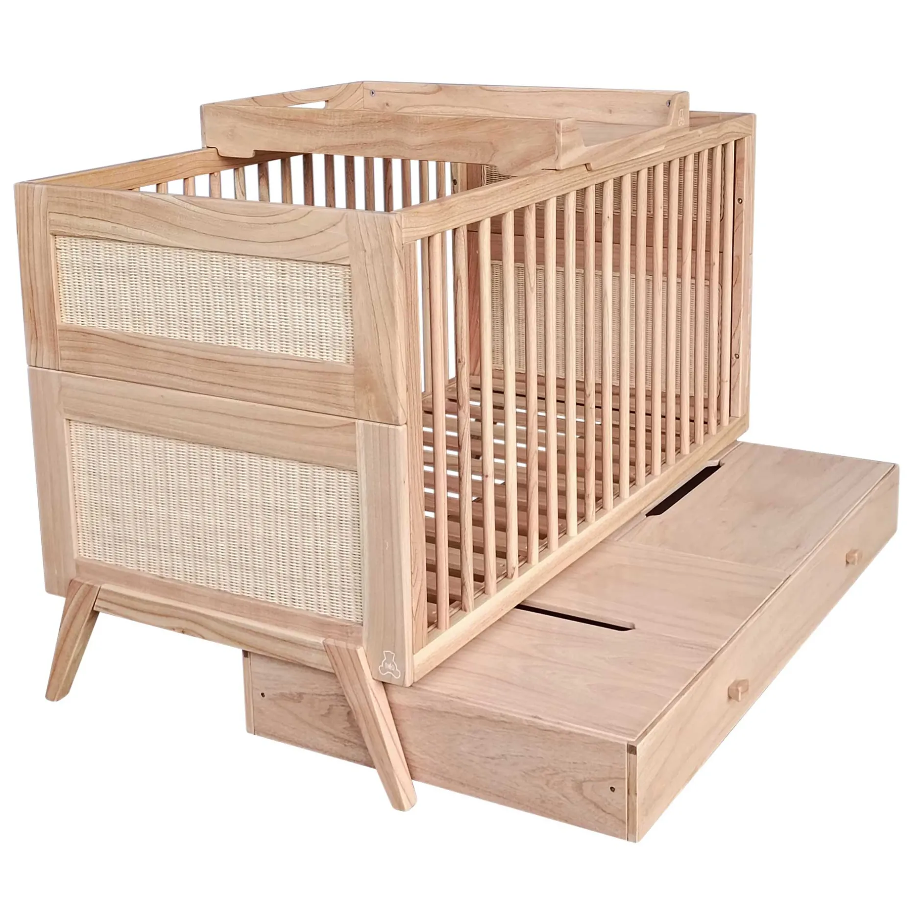 Tiroirs De Lit*Théo Marelia Tiroir lit 70 x 140 cm de Bois Naturel