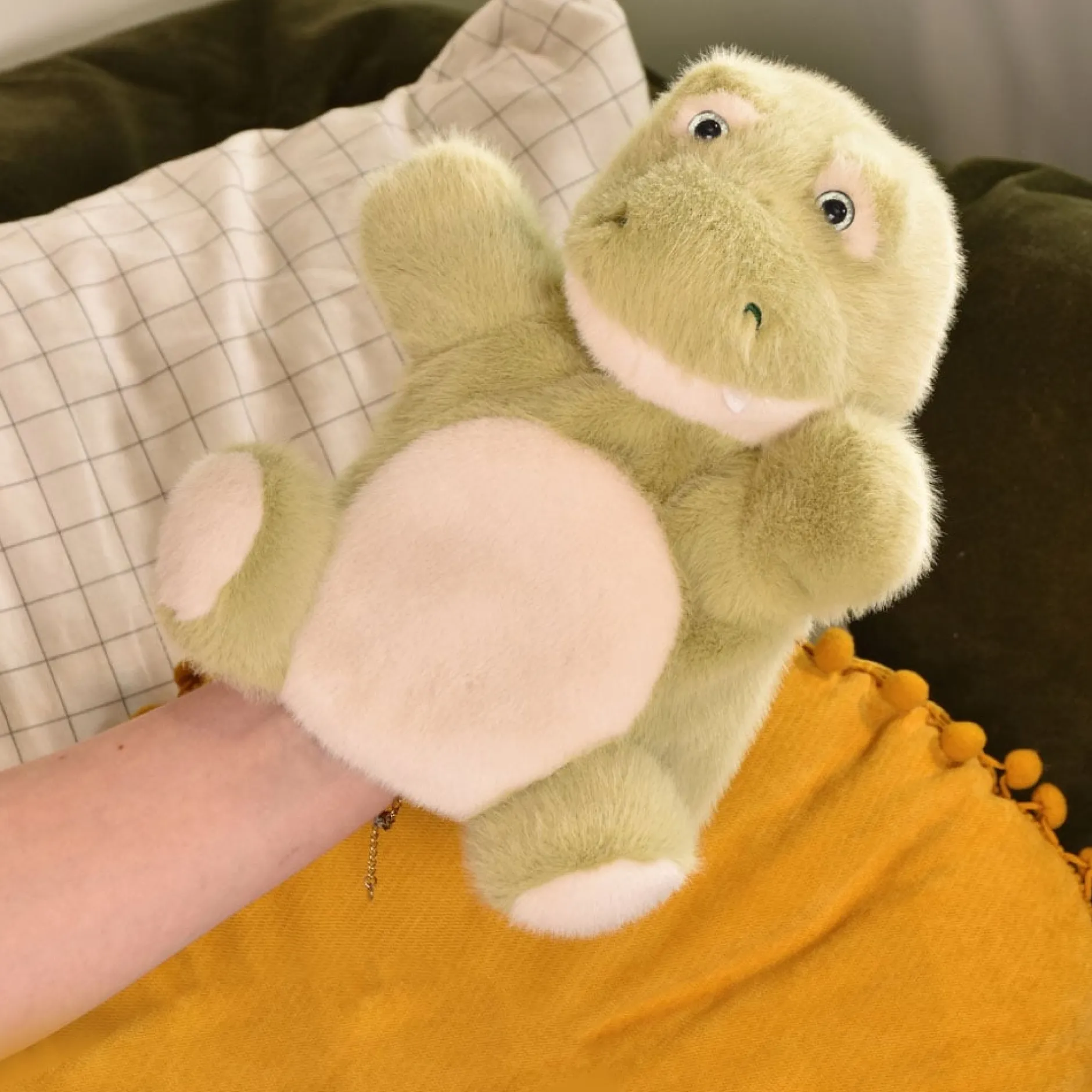 Peluches Marionnettes*Histoire d'ours Marionnette Crocodile 24 cm de Vert