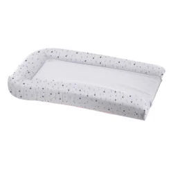 Matelas À Langer*Domiva Matelas à langer PVC + 2 éponges amovibles de Blanc imprimé étoile