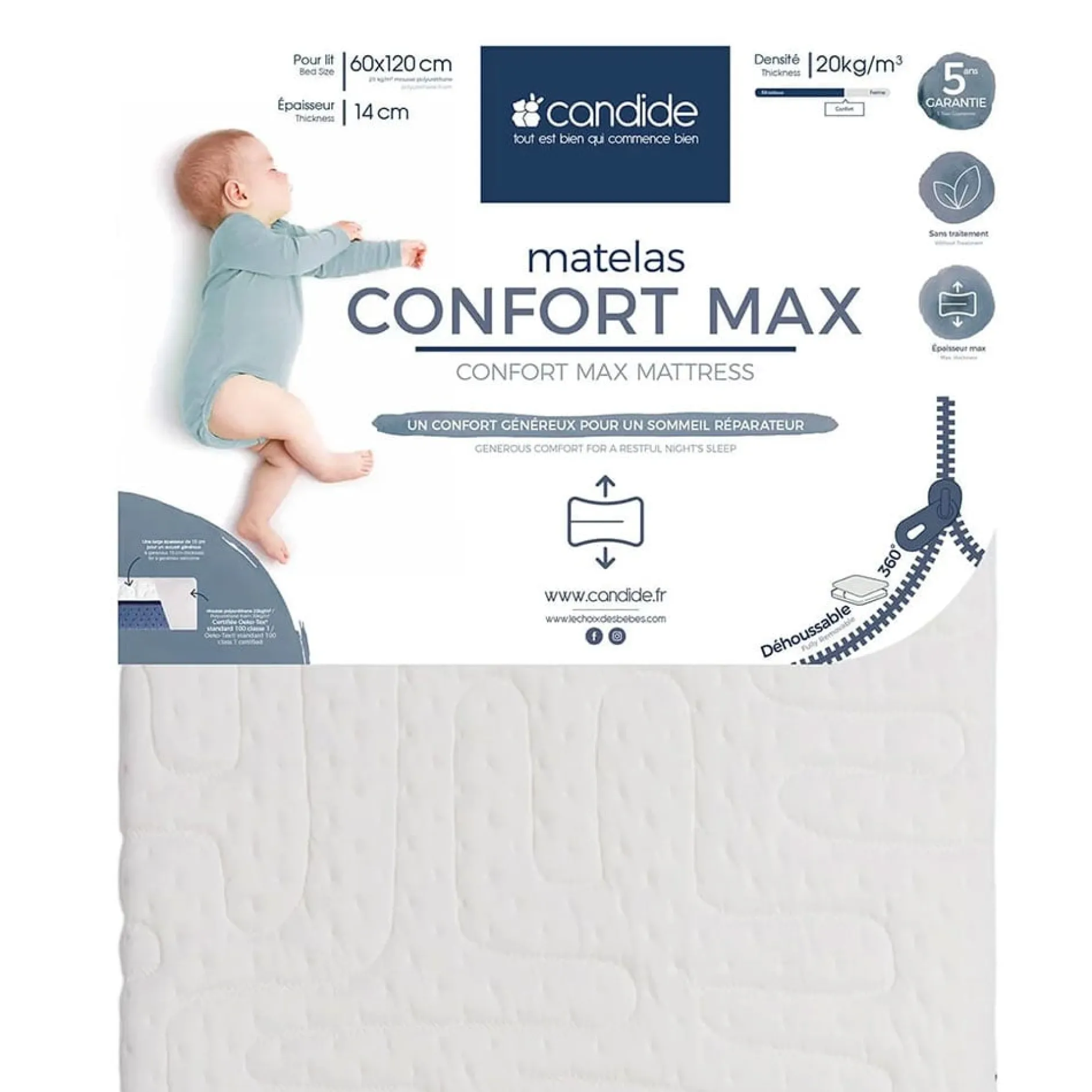 Matelas*Candide Matelas bébé confort max de