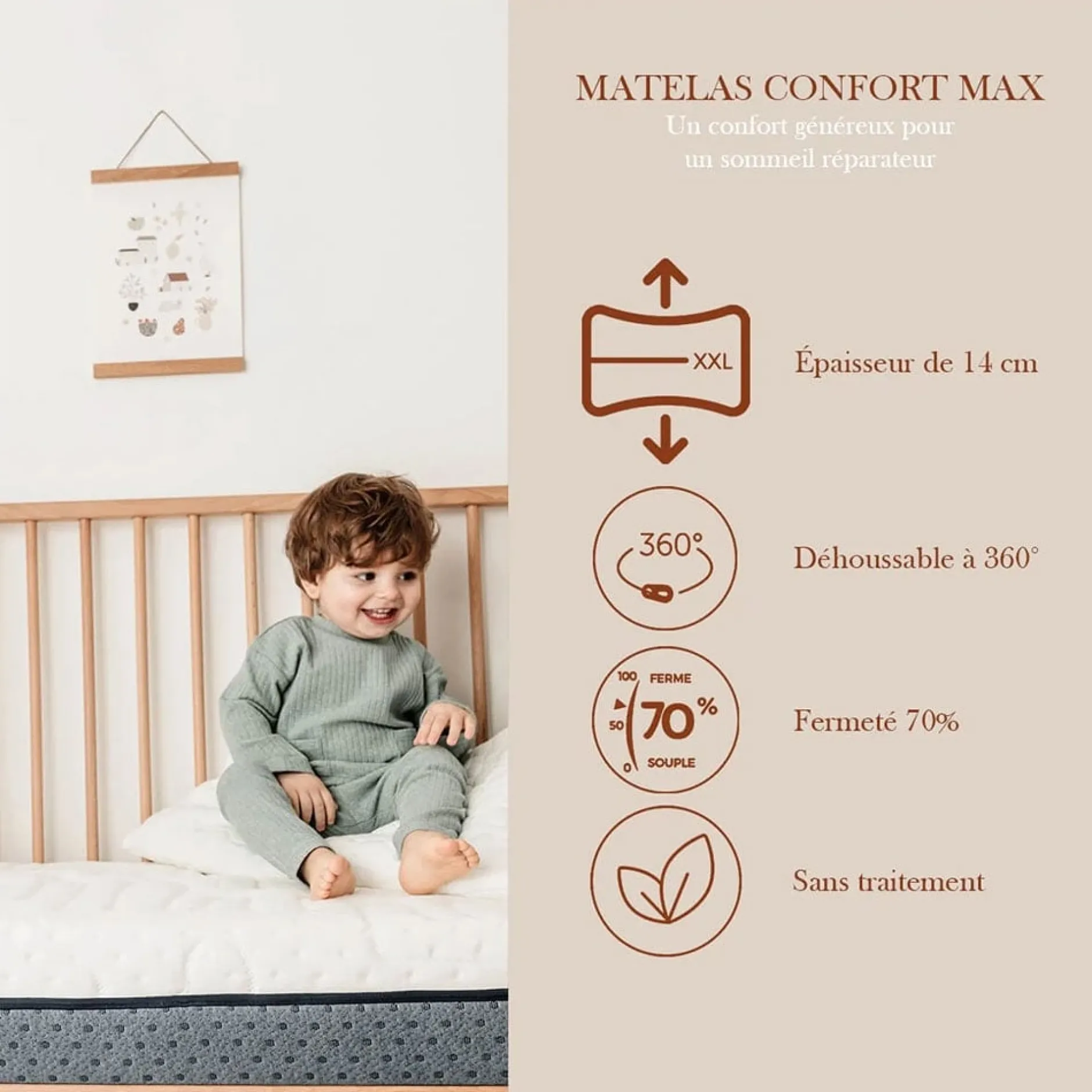 Matelas*Candide Matelas bébé confort max de