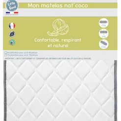 Matelas*Little Band Matelas lit bébé Nat' Coco 70 x 140 cm de