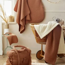 Couvertures*BB&Co Maxi Couverture Coton Gaufre de Cassonade