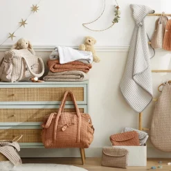 Couvertures*BB&Co Maxi Couverture Coton Gaufre de Cassonade