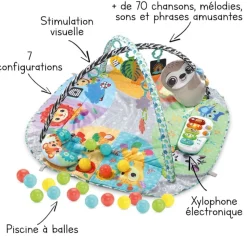 Tapis D'Éveil*Vtech Maxi Tapis d'éveil sensoriel 7 en 1 de