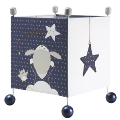 Lampes*Sauthon Baby's Sweet Home Merlin lampe chevet de Bleu Blanc