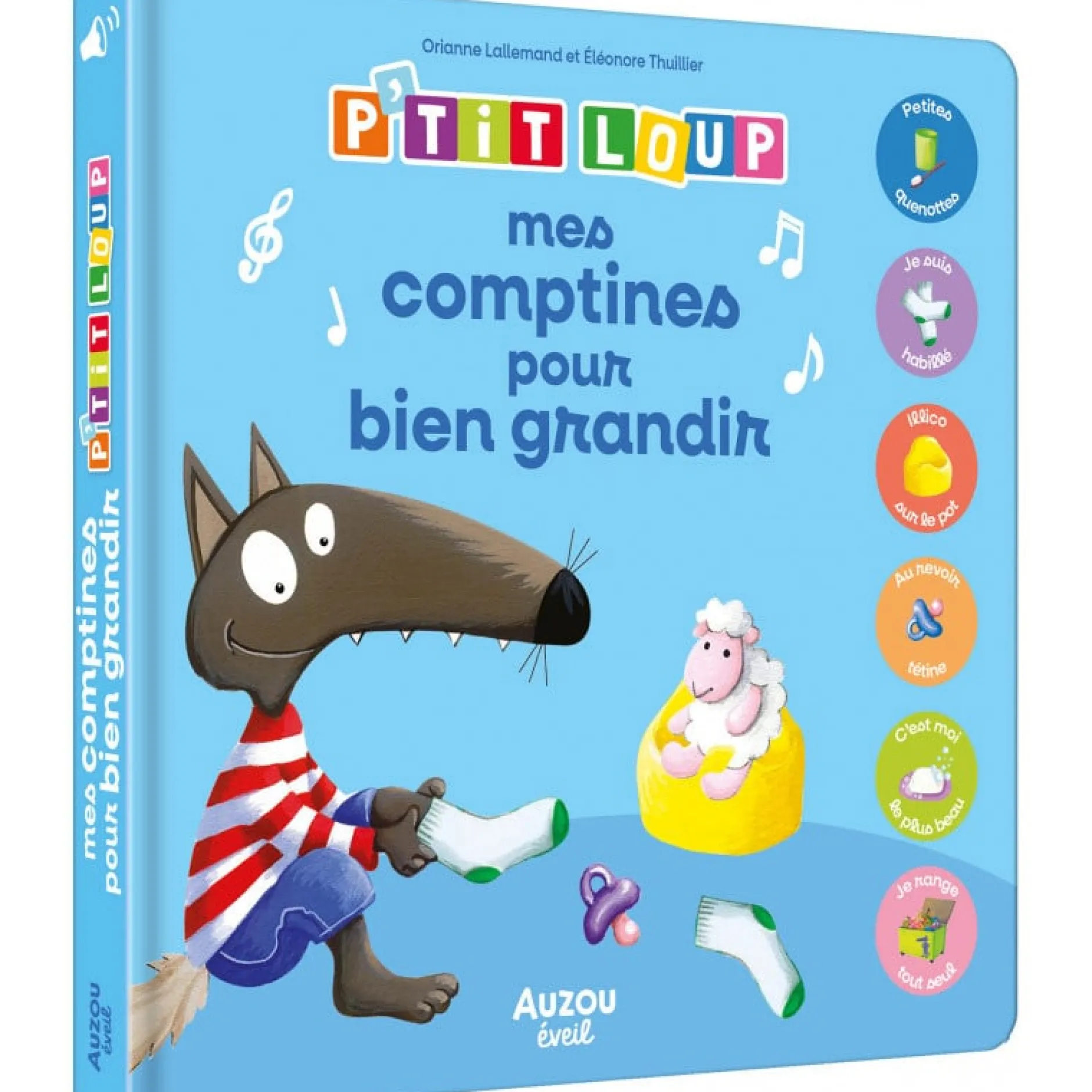 Livres*AUZOU Mes Comptines pour bien grandir avec P'tit Loup de