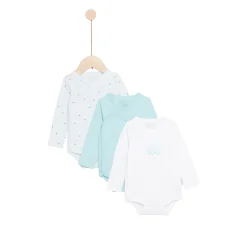 Vêtements Naissance*P'tit bisou Mes Essentiels Lot 3 Bodies de Imprimé Chat