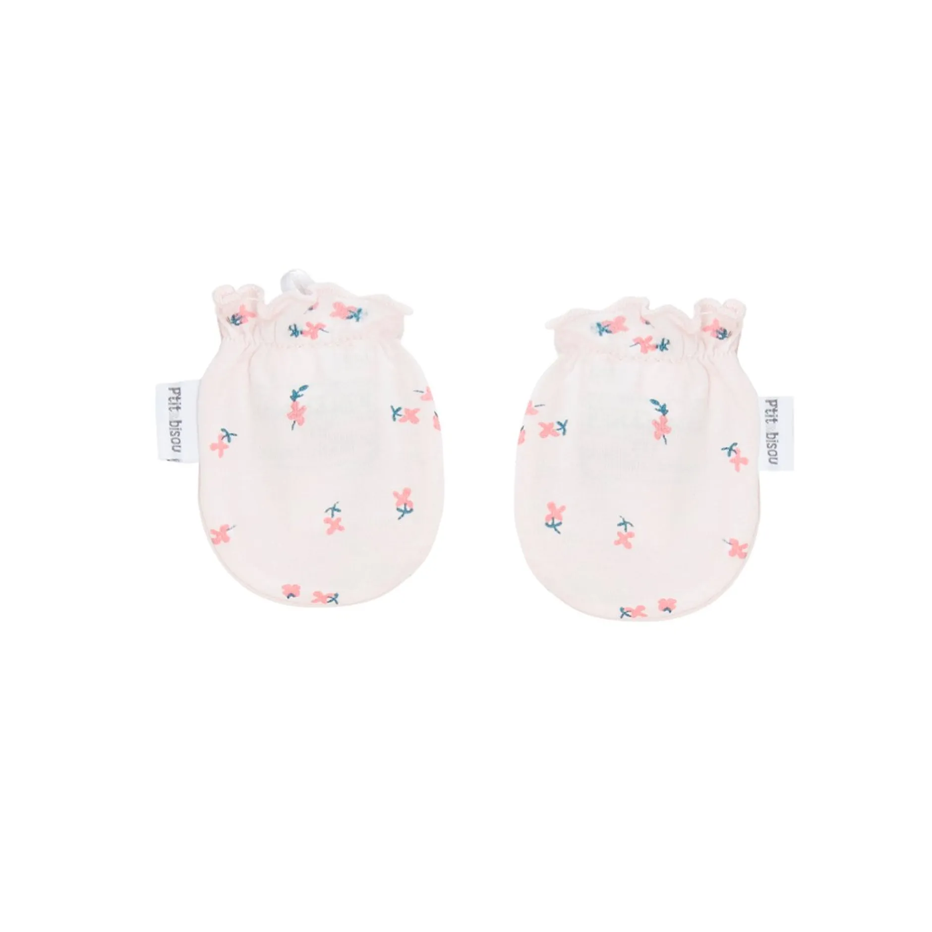 Bonnets, Moufles, Chaussons|Vêtements Naissance*P'tit bisou Mes Essentiels Lot 2 Moufles de Rose