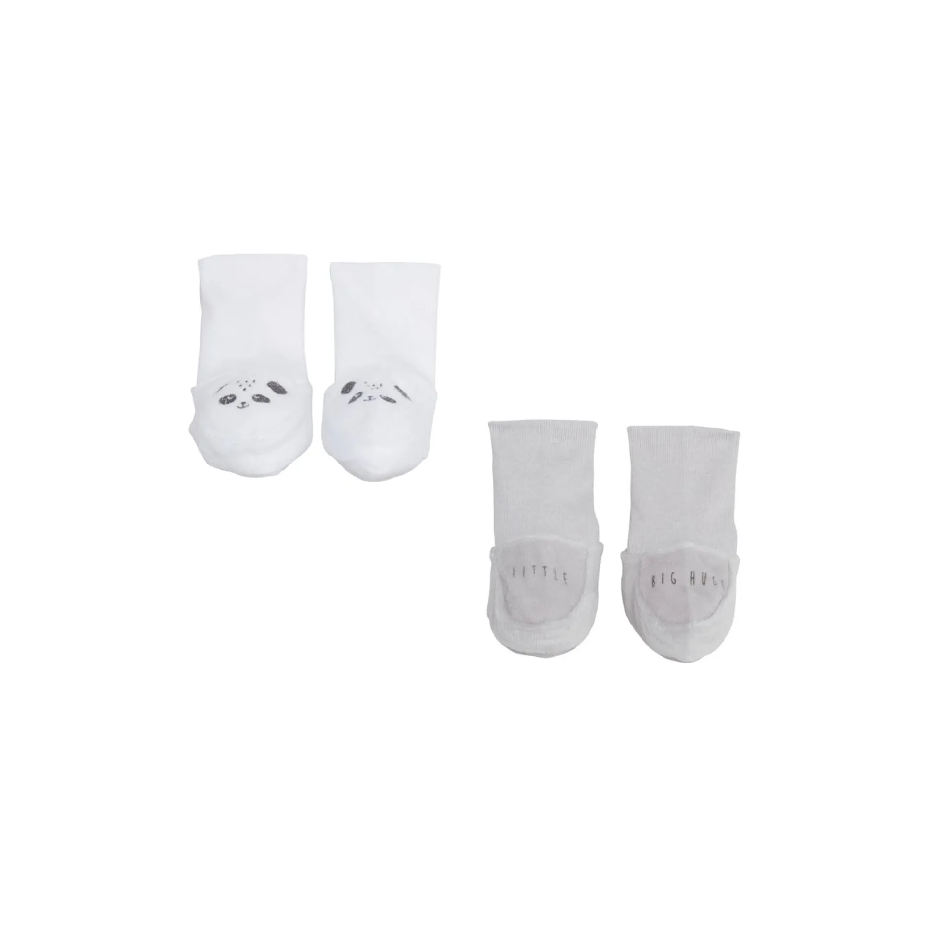 Bonnets, Moufles, Chaussons|Vêtements Naissance*P'tit bisou Mes Essentiels Lot 2 Paires de Chaussons de Gris