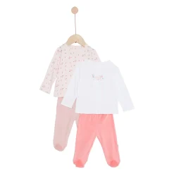 Pyjamas|Vêtements Naissance*P'tit bisou Mes Essentiels Lot 2 Pyjamas de Fleurs