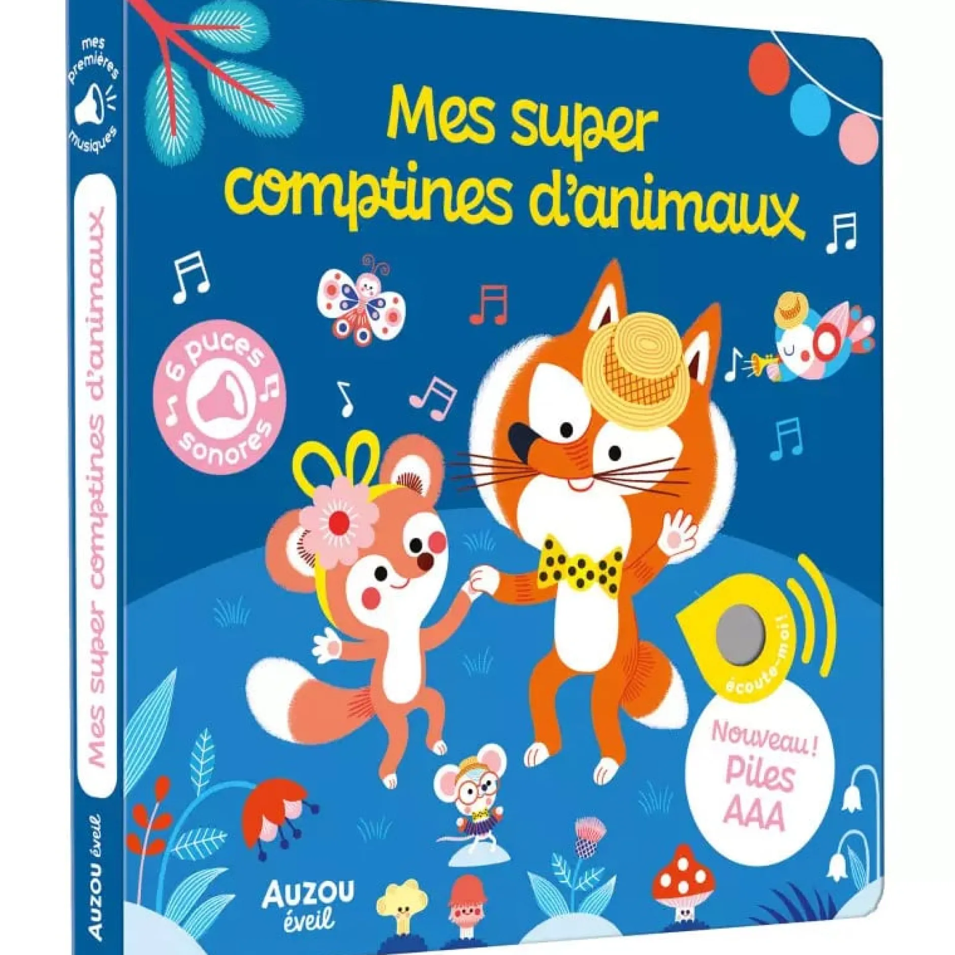 Livres*AUZOU Mes premiers sonores - Mes super comptines d'animaux de