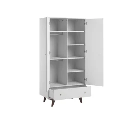 Armoires 2 Portes*Vox Mid Armoire 2 portes de Blanc/Noix