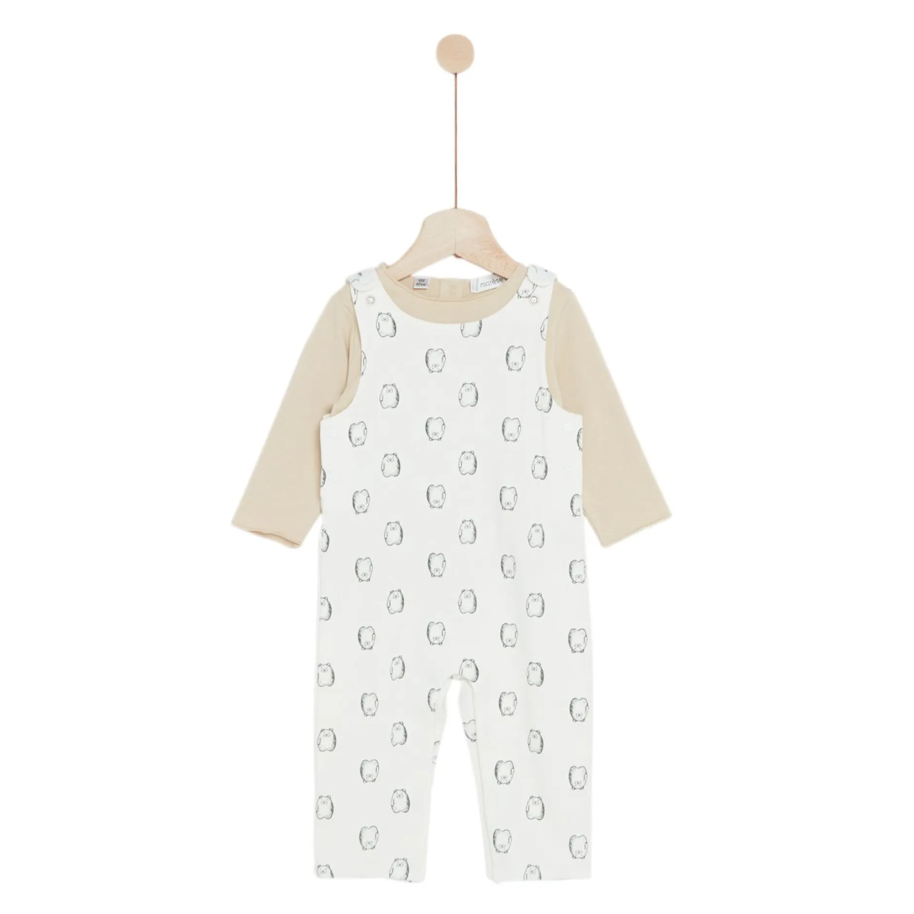 Gilets, Pulls, Cardigans|Combinaisons, Salopettes*Marèse Milk Caramel Ensemble de Ours Écru