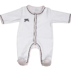 Pyjamas*Sauthon Baby's Sweet Home Miss Fleur de Lune pyjama en velours 3 mois de Blanc