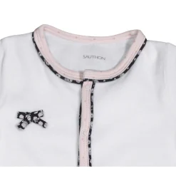 Pyjamas*Sauthon Baby's Sweet Home Miss Fleur de Lune pyjama en velours 3 mois de Blanc