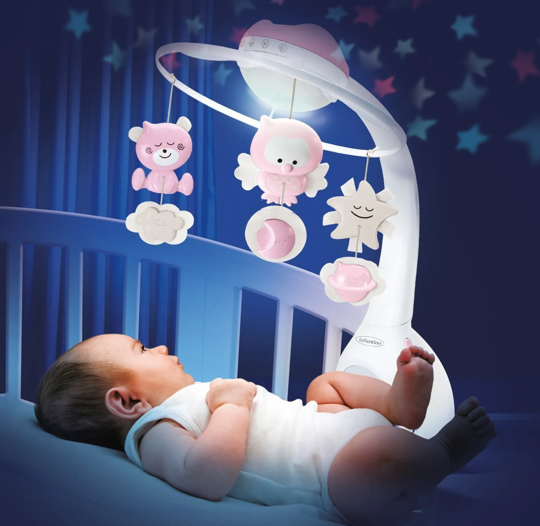 Mobiles*Infantino Mobile Douce Nuit 3 en 1 de Taupe