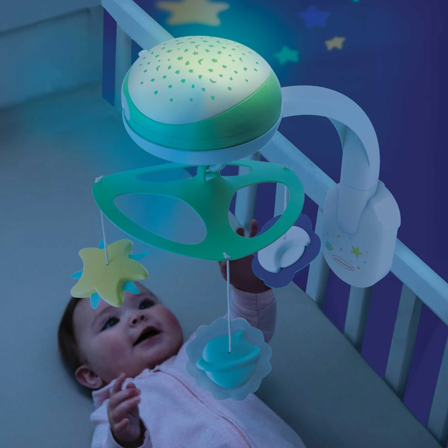 Mobiles*Infantino Mobile Musical Projecteur 3en1 de Menthe