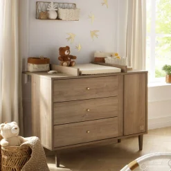 Plans À Langer|Plans*Sauthon Baby's Sweet Home Mokka Dispositif à langer pour commode de Chêne / Mokka