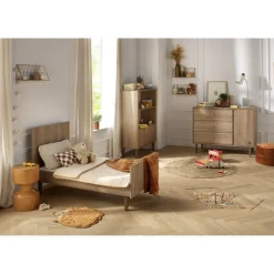 Lits 70X140 Évolutifs*Sauthon Baby's Sweet Home Mokka Lit évolutif Little big bed 70 x 140 cm de Chêne / Mokka