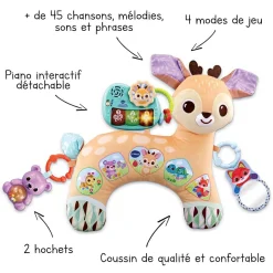 Jouets D'Activités|Tapis D'Éveil*Vtech Mon coussin d'éveil sensoriel de Faon