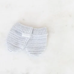 Collection Tricot|Vêtements Naissance*P'tit bisou Moufles bio collection Tricot Naissance de Gris