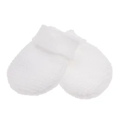 Collection Tricot|Bonnets, Moufles, Chaussons*P'tit bisou Moufles collection Tricot 0 mois de Blanc