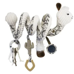 Peluches À Accrocher*Les Déglingos Muchachos le Lama spirale de Blanc