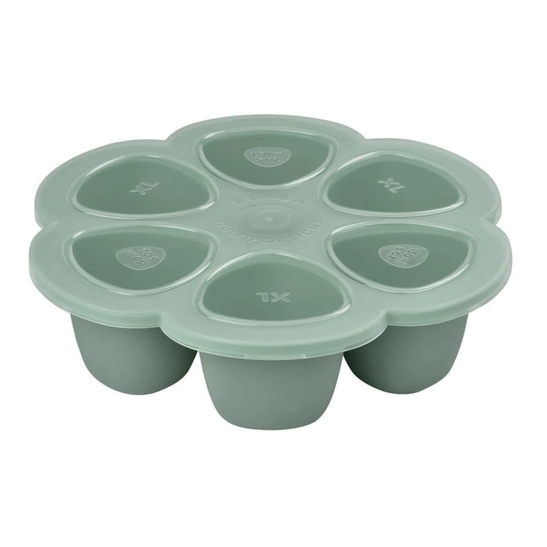 Pots*Béaba Multiportions silicone de Sage Green