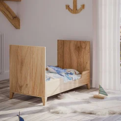 Lits 60X120 Évolutifs*Théo Naia Lit évolutif 60 x 120 cm de Bois Naturel