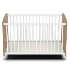 Lits 60X120 Non Évolutifs*CBA Meubles Naili Lit bébé 60 x 120 cm de Chêne hamilton / blanc