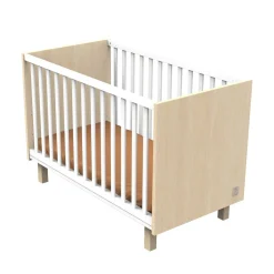 Lits 60X120 Non Évolutifs*Sauthon Baby's Sweet Home Nature Lit Bébé 60 x 120 cm de Chêne Velours - blanc