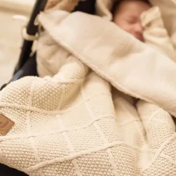 Gigoteuses & Nids D'Ange*Jollein Nid d'ange de Check Knit - Oatmeal