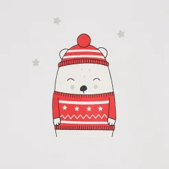 Pyjamas|Vêtements Naissance*P'tit bisou Noël Pyjama 2 pièces de rouge et blanc